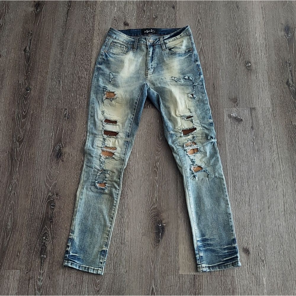 NEW Rue21 Skinny Arc Supreme Flex Distressed Jeans 30×32